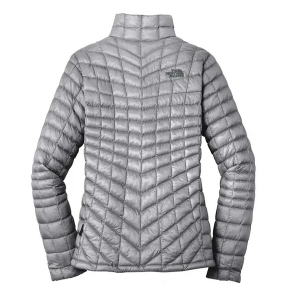 The North Face Thermoball Eco Puffer Jacket Coat Quilted Insulated Full Zip Gray - Picture 3 of 11